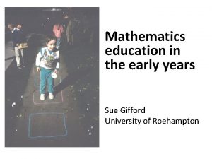 Sue gifford maths