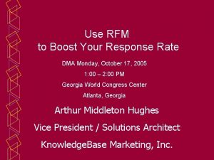 How to calculate response rate in rfm analysis
