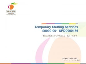 Temporary Staffing Services 99999 001 SPD 0000136 Statewide