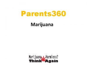Parents 360 Marijuana What is Marijuana Marijuana is