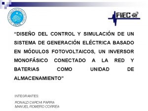 DISEO DEL CONTROL Y SIMULACIN DE UN SISTEMA