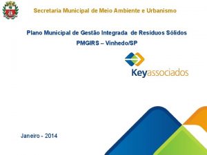 Secretaria Municipal de Meio Ambiente e Urbanismo Plano