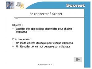 Se connecter Sconet Objectif Accder aux applications disponibles