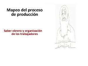 Mapeo del proceso de produccin Saber obrero y