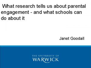 What research tells us about parental engagement and