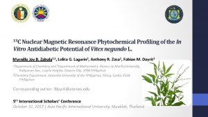 13 C Nuclear Magnetic Resonance Phytochemical Profiling of