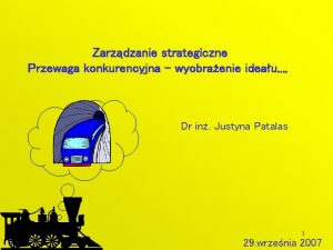 Zarzdzanie strategiczne Przewaga konkurencyjna wyobraenie ideau Dr in