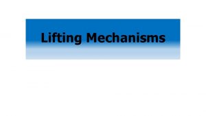 Lifting mechanism using motor