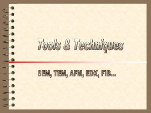 Analytical Techniques Used in production and RD Crude