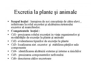 Principala cale de excretie la plante