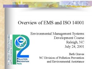 Overview of EMS and ISO 14001 Environmental Management