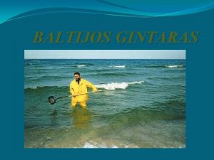 BALTIJOS GINTARAS Baltijos gintaras yra prie 50 mln