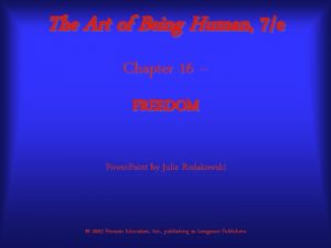 The Art of Being Human 7e Chapter 16