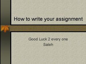 Good luck with your assignment