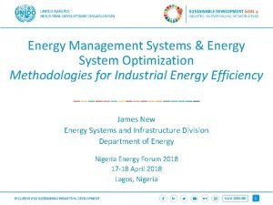 Energy Management Systems Energy System Optimization Methodologies for