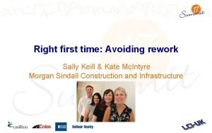 Right first time Avoiding rework Sally Keill Kate