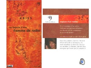 Kriss La sagesse dune femme de radio Paris