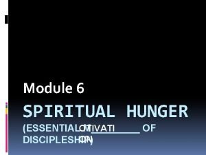 Spiritual hunger definition