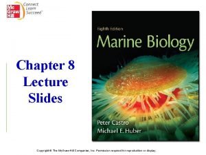 Chapter 8 Lecture Slides Copyright The Mc GrawHill