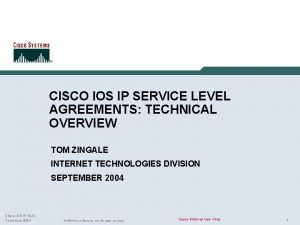 Cisco ip service level agreement