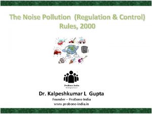 Noise pollution act