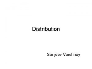 Major channels of distribution