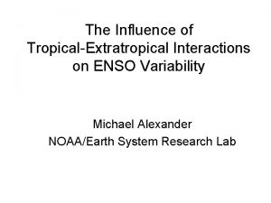 The Influence of TropicalExtratropical Interactions on ENSO Variability