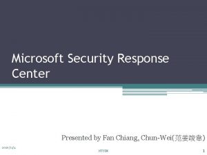 Microsoft security response center