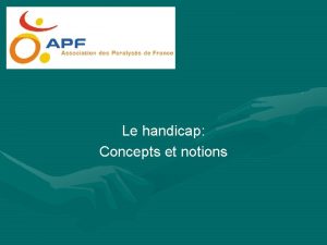 Le handicap Concepts et notions Etymologie dun mot