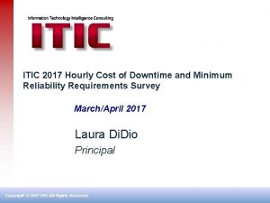 ITIC 2017 Hourly Cost of Downtime and Minimum