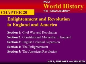 HOLT World History CHAPTER 20 THE HUMAN JOURNEY