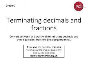 Terminating decimal