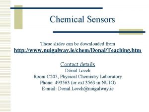 Chemical sensors ppt Chemical sensors ppt