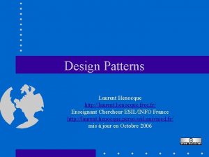 Design Patterns Laurent Henocque http laurent henocque free