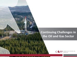 Continuing Challenges in the Oil and Gas Sector