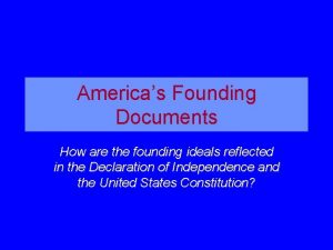 America's founding ideals