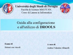 Universit degli Studi di Perugia Facolt di Scienze