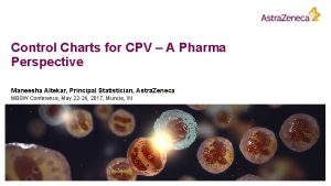 Control Charts for CPV A Pharma Perspective Maneesha