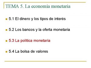 Politica monetaria
