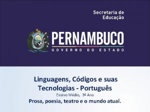 Linguagens Cdigos e suas Tecnologias Portugus Ensino Mdio