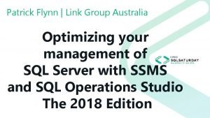 Patrick Flynn Link Group Australia Optimizing your management