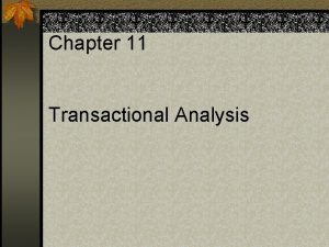 Script in transactional analysis