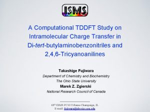 A Computational TDDFT Study on Intramolecular Charge Transfer