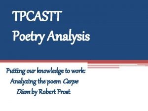 Tpcastt analysis