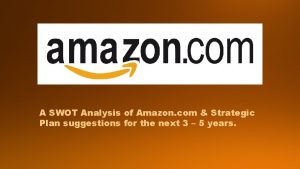 Swot analysis for amazon