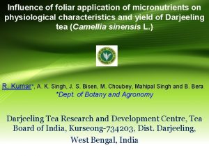 Influence of foliar application of micronutrients on physiological