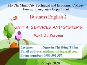 Ho chi minh city technical and economic college