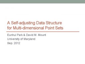 A Selfadjusting Data Structure for Multidimensional Point Sets