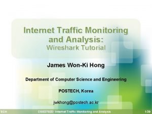 TECH Internet Traffic Monitoring and Analysis Wireshark Tutorial