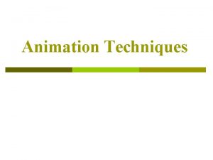 Animation processes